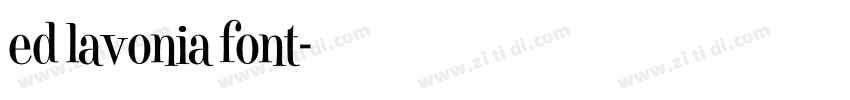 ed lavonia font字体转换